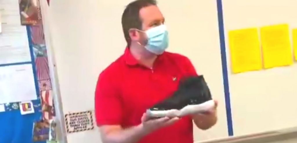Students SURPRISE their TEACHER with shoes 